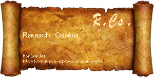 Rausch Csaba névjegykártya